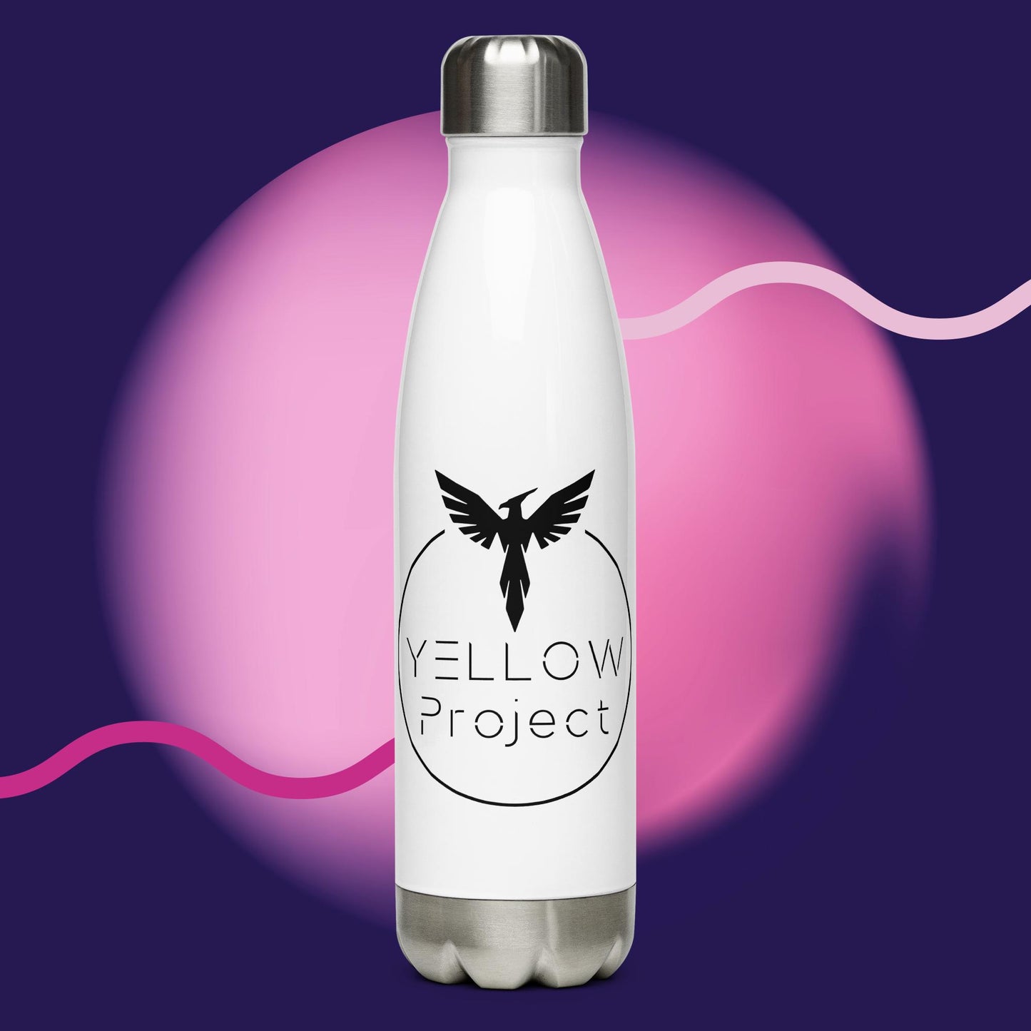 Stainless steel water bottle Yellow Project (Black Phoenix)
